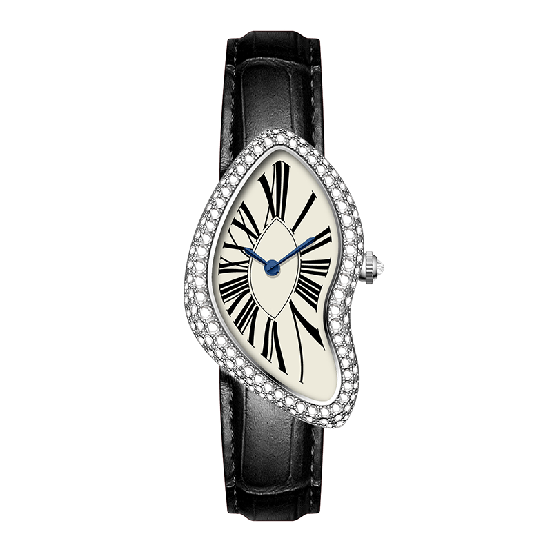 Luxury Jewelry Cartier Crash Inspired Watch Diamond-set